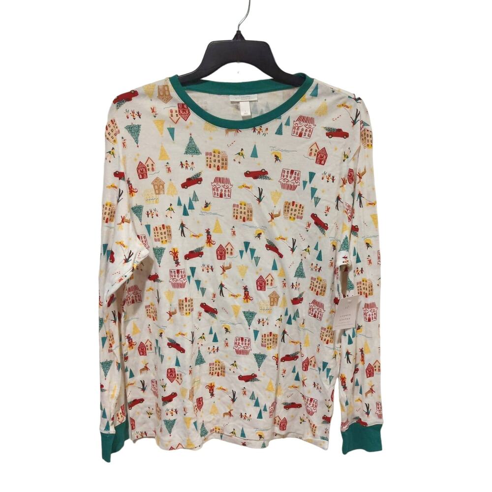 LC Lauren Conrad Holiday PJ Top, NWT, L